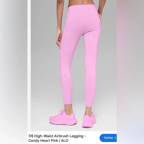 Alo Pink high waist airbrush Leggings - Picture 1 of 8